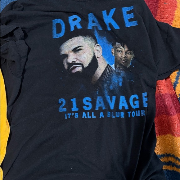 2 xxl t shirts Drake 21 savage and gold Nike long sleeve - Picture 3 of 7